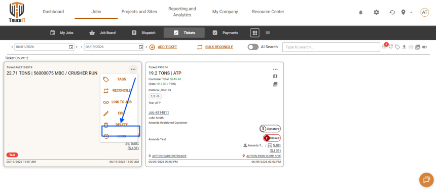 AirTicket Lite delete confirmation