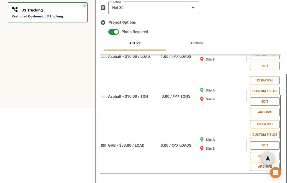 Click Custom Fields on the payload